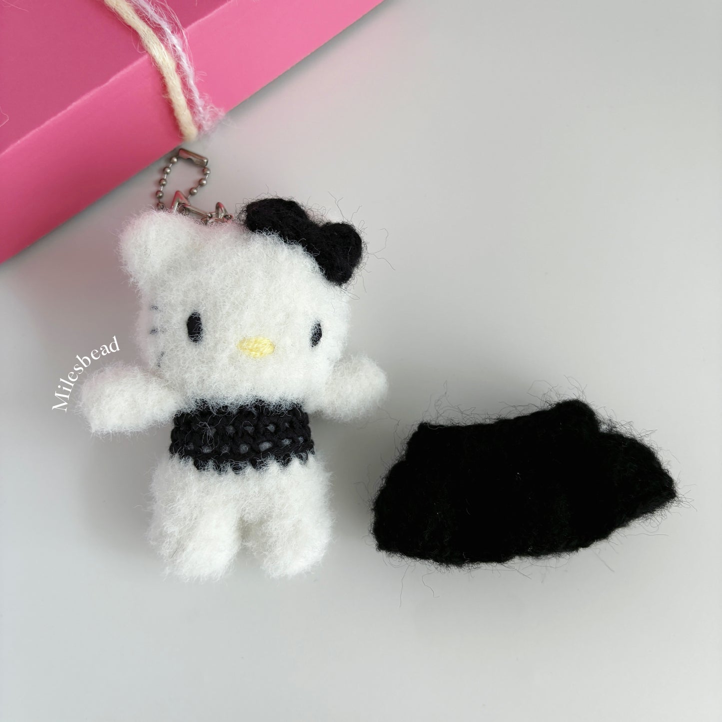 "Cosmic Couture Kitty Crochet Keychains"