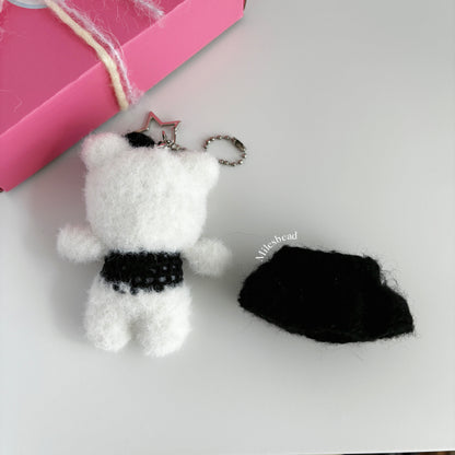 "Cosmic Couture Kitty Crochet Keychains"